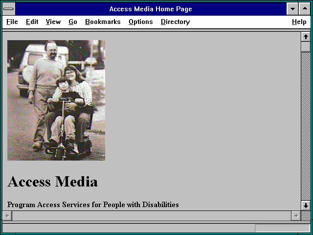 Screenshot of Access Media Home Page