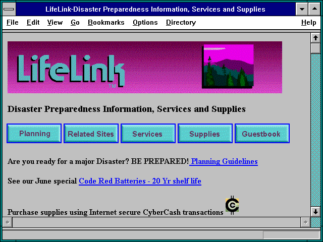 Screenshot of LifeLink - Disaster Preparedness Information, Services and Supplies