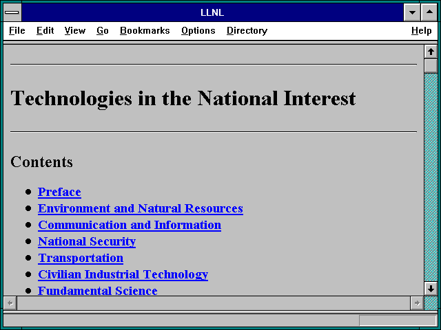 Screenshot of LLNL