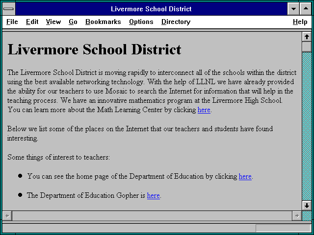 Screenshot of Livermore School District