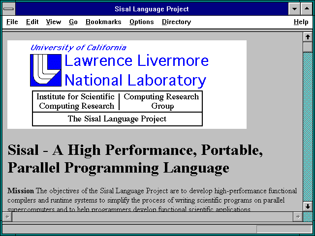 Screenshot of Sisal Language Project