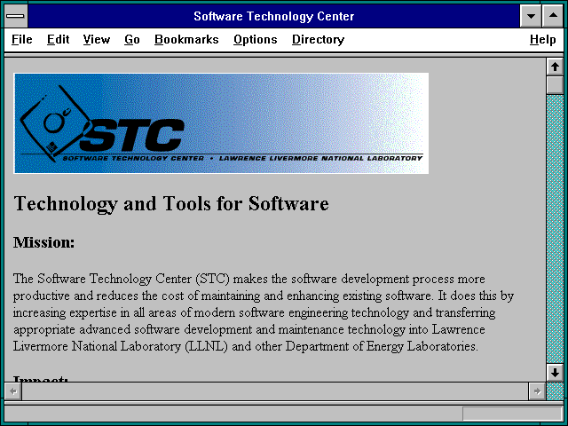 Screenshot of Software Technology Center
