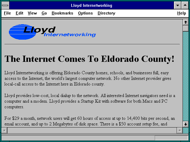 Screenshot of Lloyd Internetworking