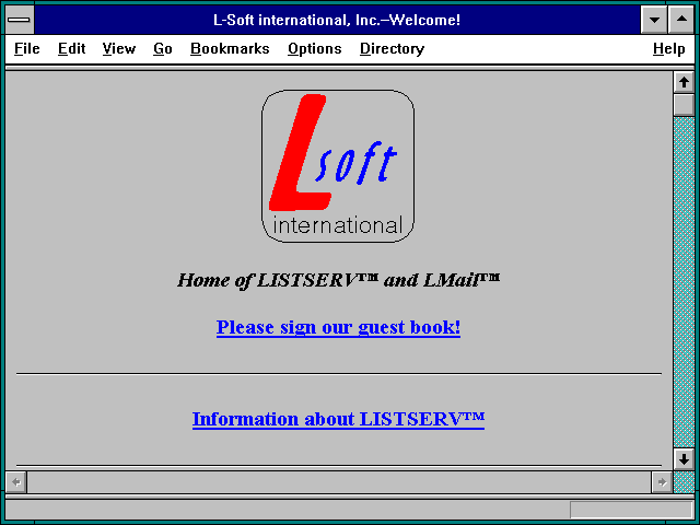 Screenshot of L-Soft international Inc.--Welcome!