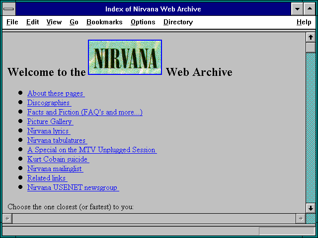 Screenshot of Computer Companies Index