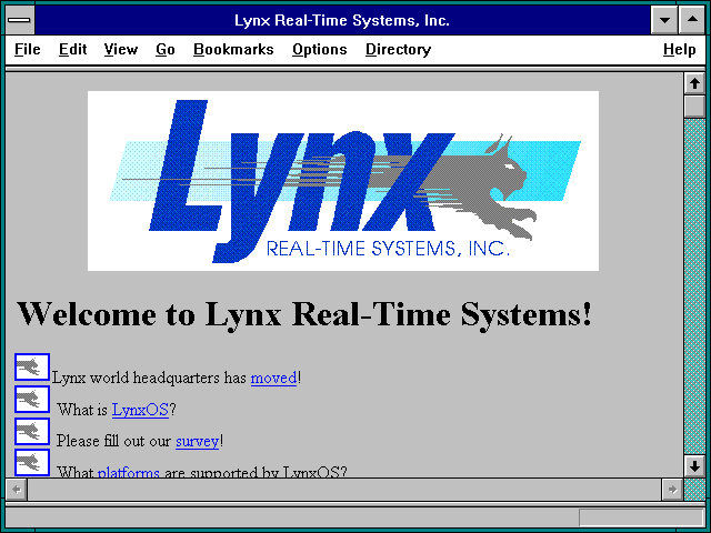 Screenshot of Lynx Real-Time Systems Inc.