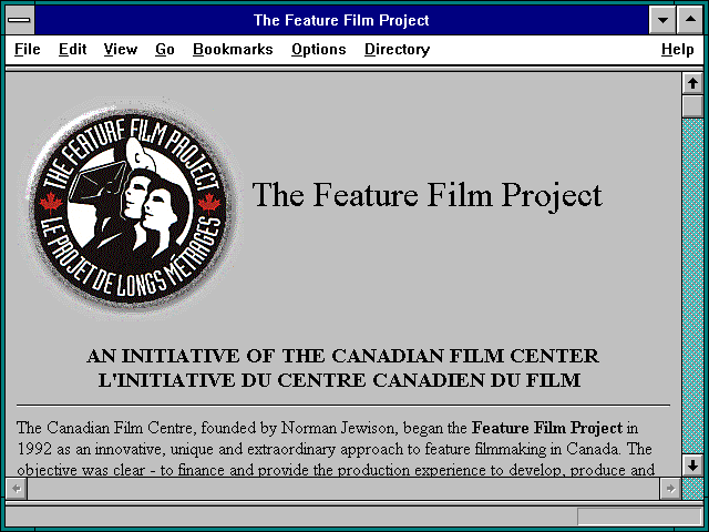 Screenshot of The Feature Film Project