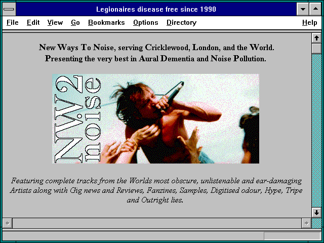 Screenshot of hawaii. html Too Pure Records.