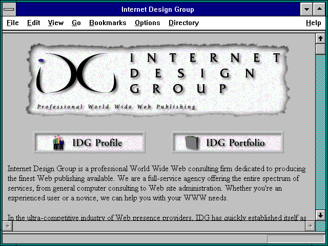 Screenshot of Internet Design Group