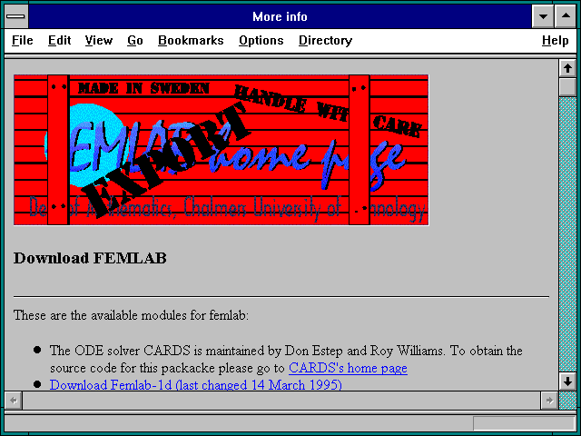 Screenshot of More info