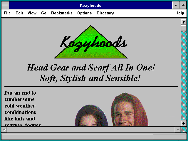Screenshot of Kozyhoods