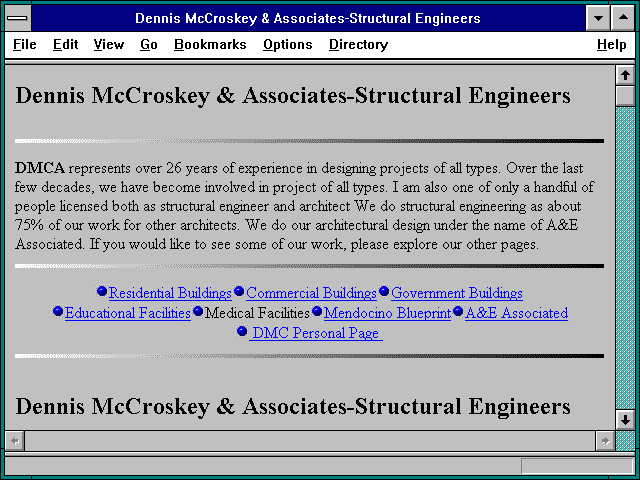 Screenshot of Dennis McCroskey & Associates-Structural Engineers