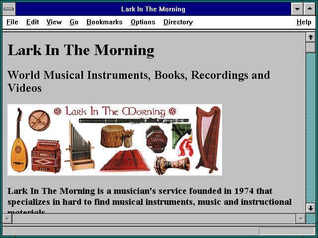 Screenshot of Lark In The Morning