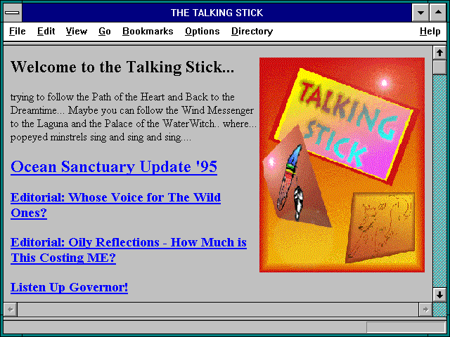 Screenshot of THE TALKING STICK
