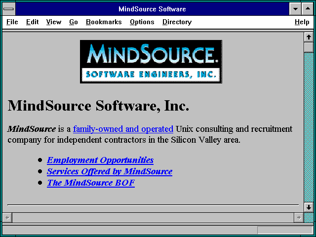 Screenshot of MindSource Software