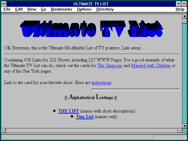 Screenshot of ULTIMATE TV LIST