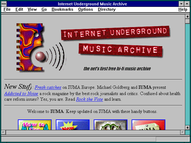 Screenshot of Internet Underground Music Archive
