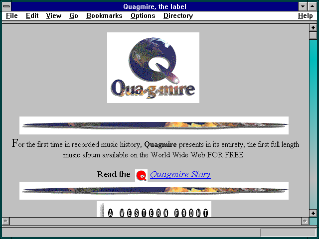 Screenshot of Quagmire the label