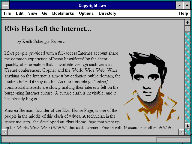Screenshot of Copyright Law