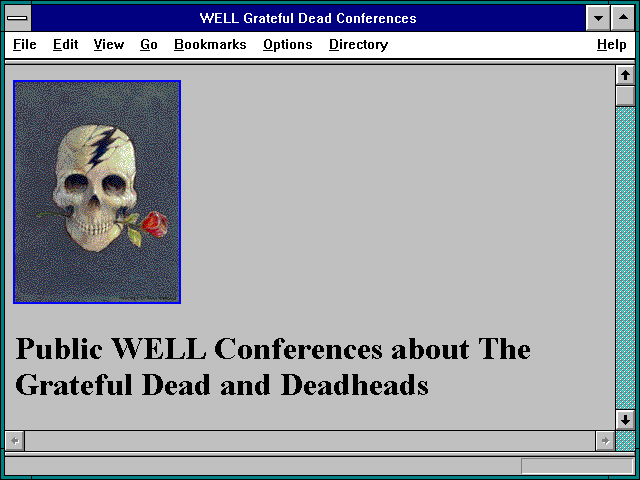 Screenshot of WELL Grateful Dead Conferences