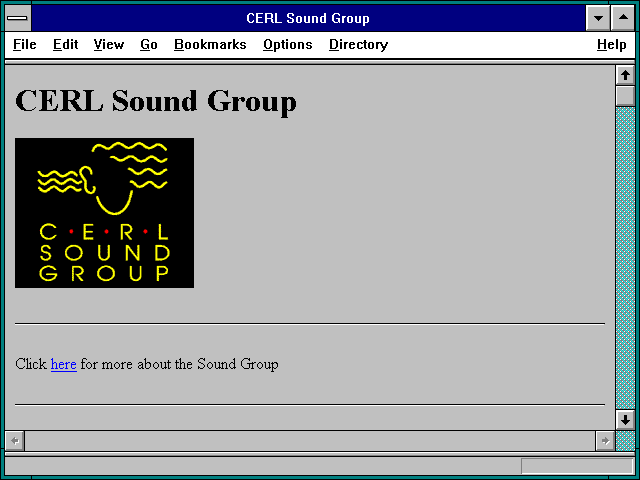 Screenshot of CERL Sound Group