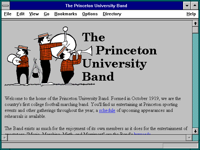 Screenshot of The Princeton University Band