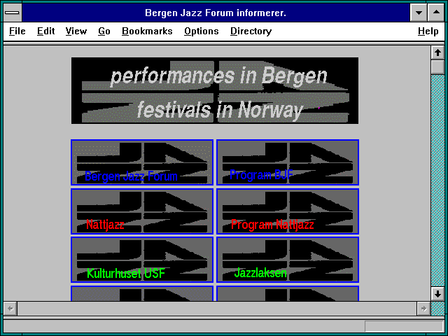 Screenshot of Bergen Jazz Forum informerer.