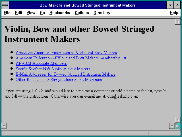 Screenshot of Bow Makers and Bowed Stringed Instrument Makers