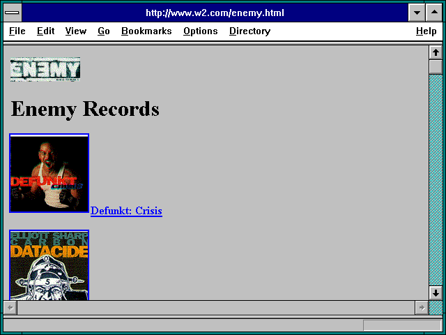 Screenshot of http://www.w2.com/enemy.html