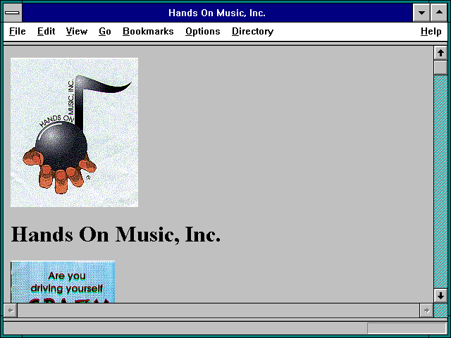 Screenshot of Hands On Music Inc.