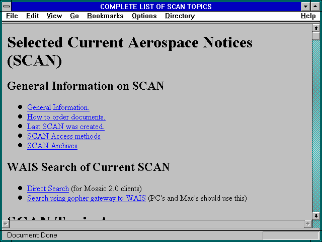Screenshot of COMPLETE LIST OF SCAN TOPICS