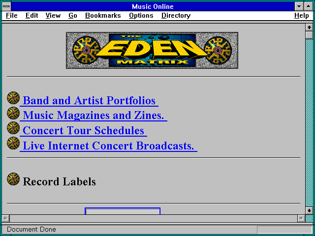 Screenshot of Music Online