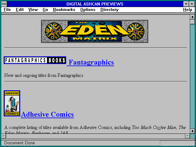 Screenshot of DIGITAL ASHCAN PREVIEWS