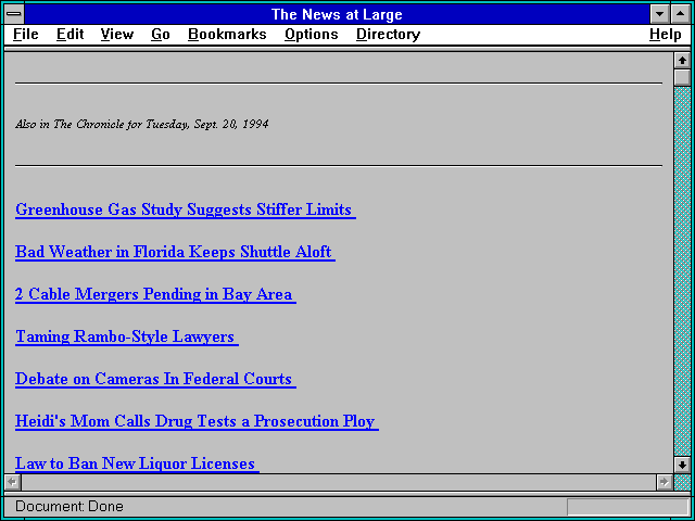 Screenshot of The News at Large