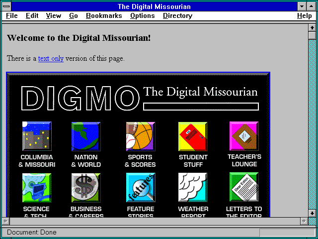 Screenshot of The Digital Missourian