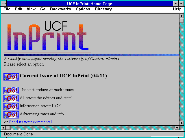 Screenshot of University of Central Florida