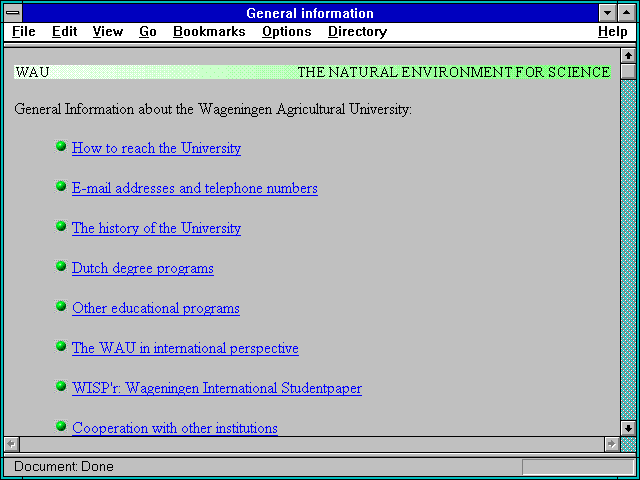 Screenshot of General information