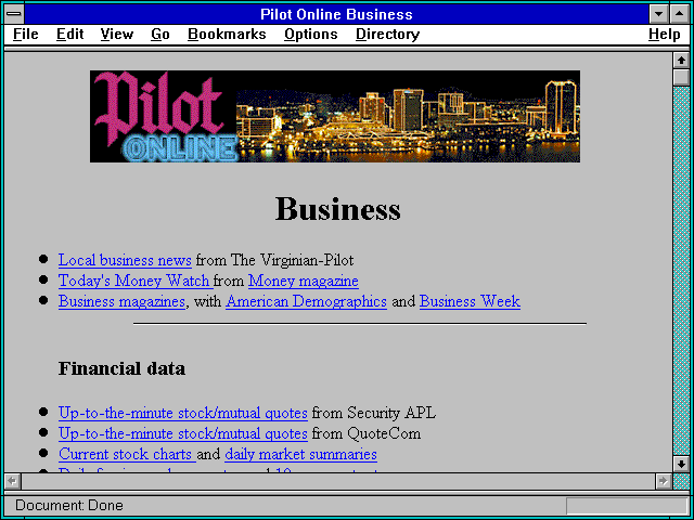 Screenshot of Pilot Online Business