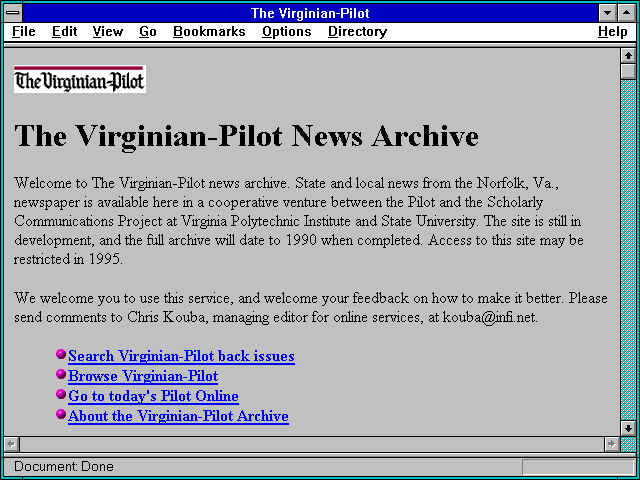 Screenshot of The Virginian-Pilot