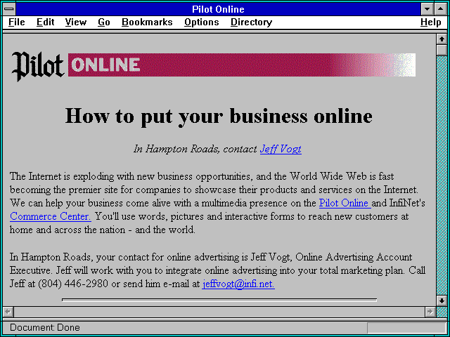 Screenshot of Pilot Online
