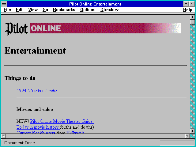 Screenshot of Pilot Online Entertainment