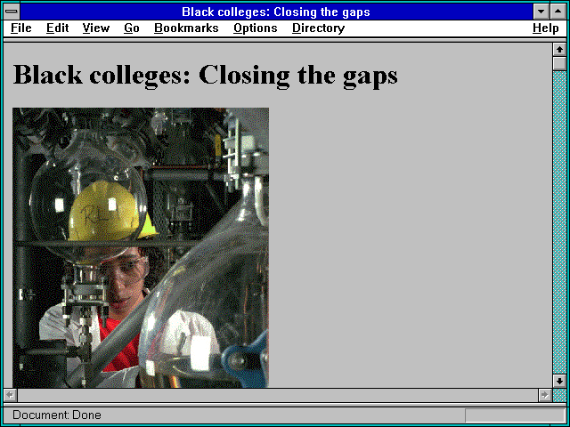 Screenshot of Black colleges: Closing the gaps