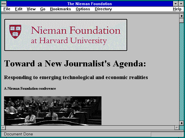 Screenshot of The Nieman Foundation