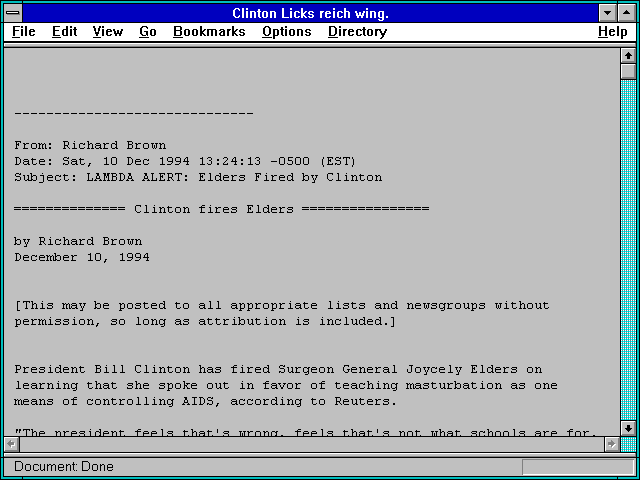 Screenshot of Clinton Licks reich wing.