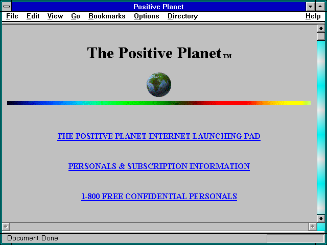 Screenshot of Positive Planet
