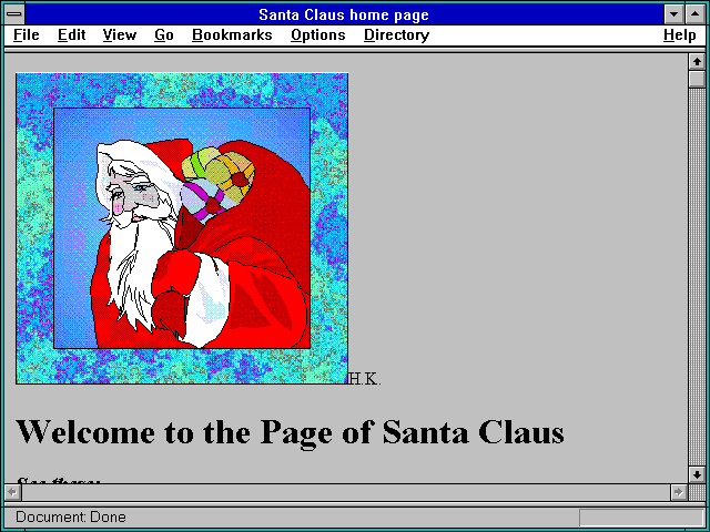 Screenshot of Christmas in Cyberspace