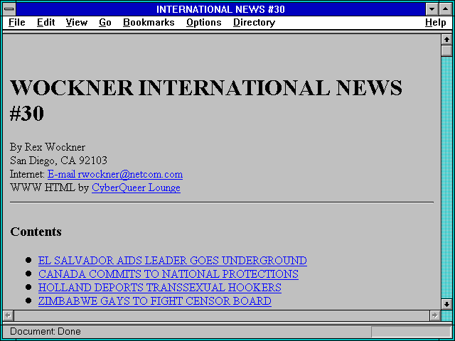 Screenshot of INTERNATIONAL NEWS #30