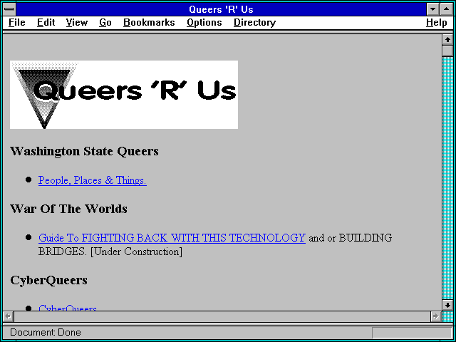 Screenshot of Queers 'R' Us