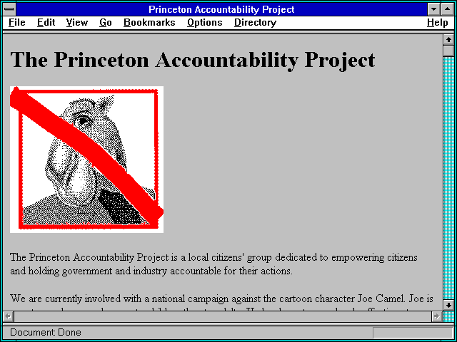 Screenshot of Princeton Accountability Project