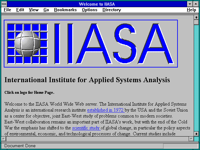 Screenshot of International Institute for Applied Systems Analysis